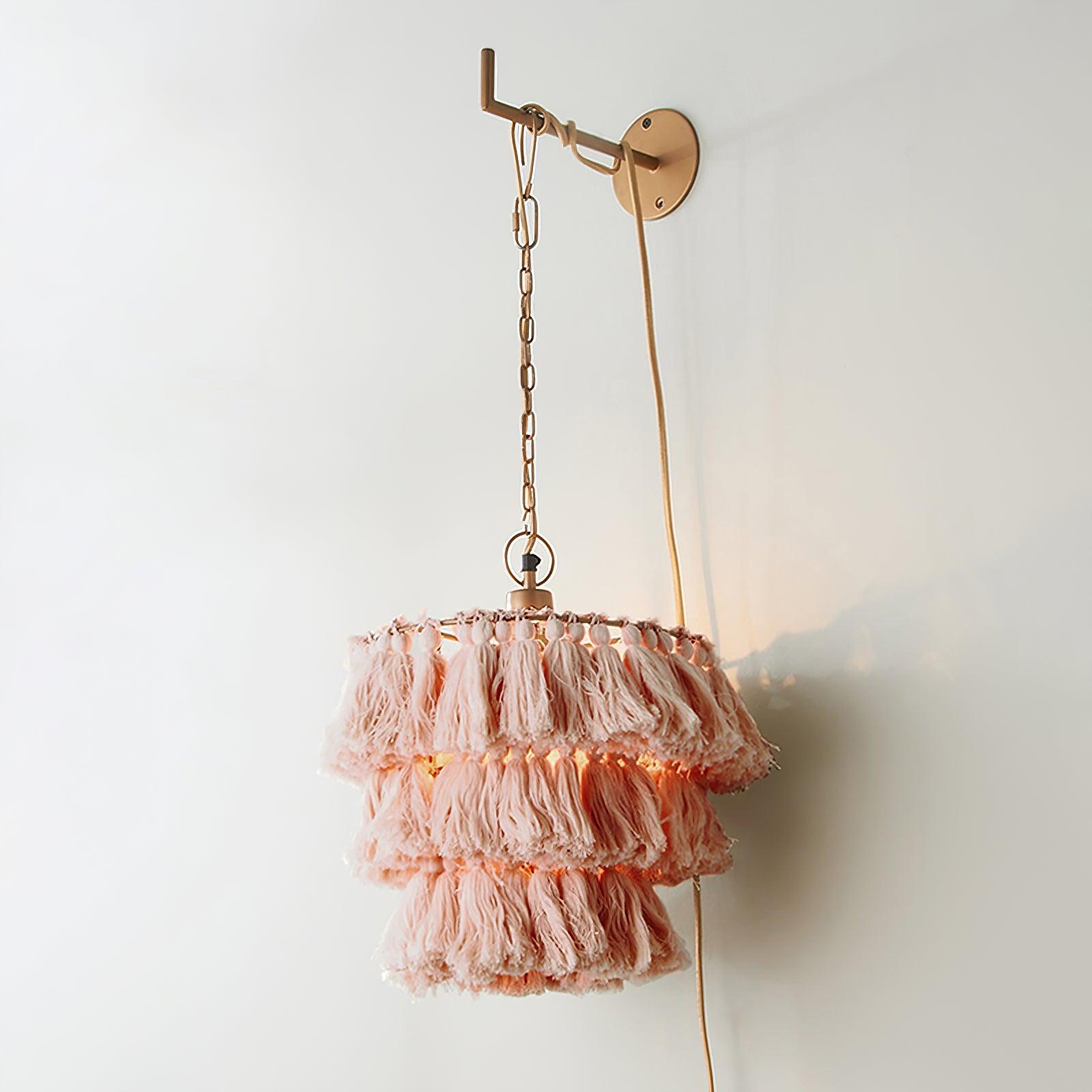 Fela Tassel Wall Light, Hardwired Wall Sconce, detail 21