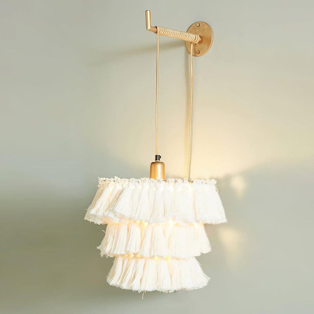 Fela Tassel Wall Light, Hardwired Wall Sconce, detail 22