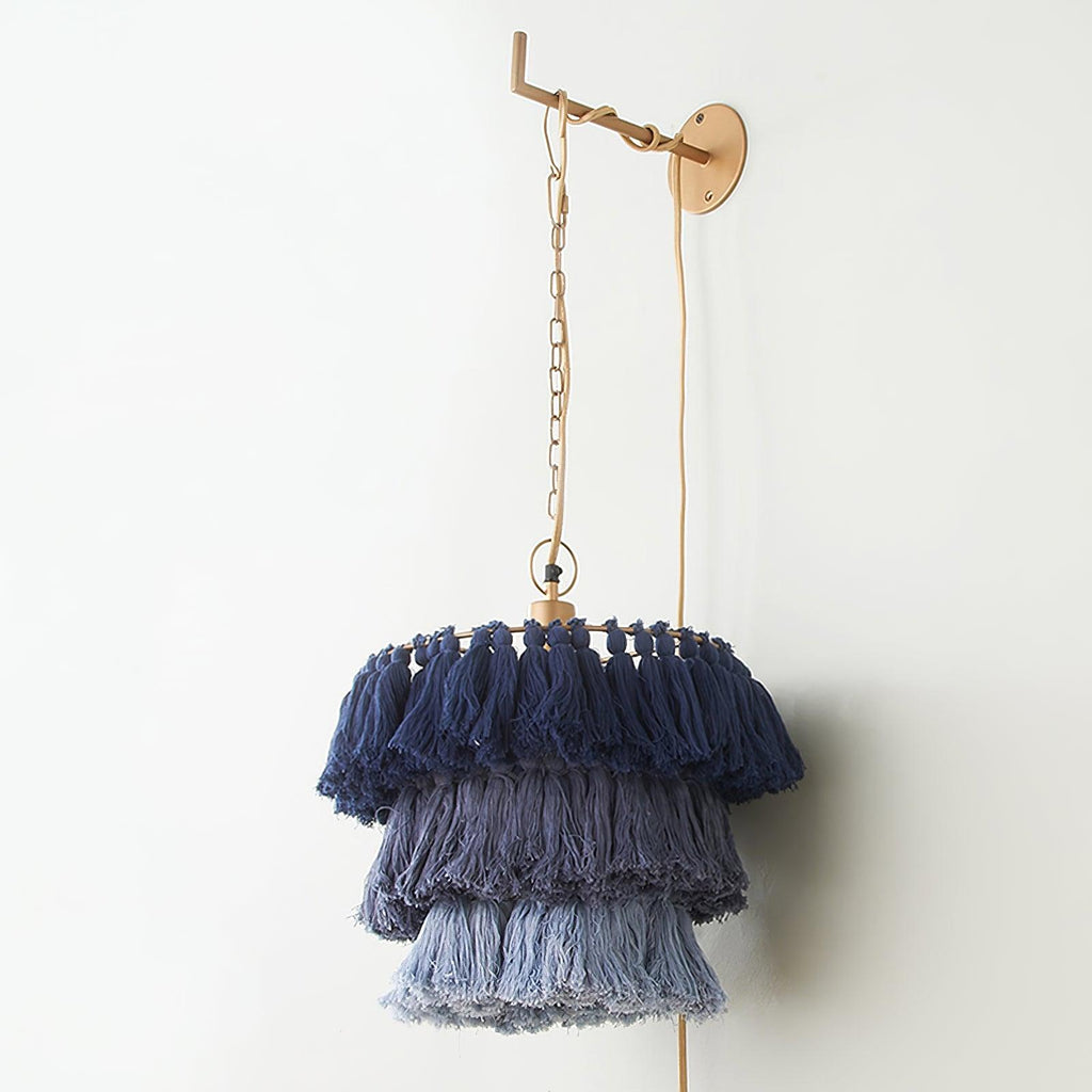 Fela Tassel Wall Light, Hardwired Wall Sconce, detail 23