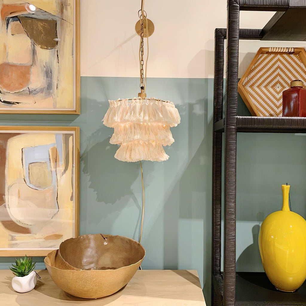 Fela Tassel Wall Light, Hardwired Wall Sconce, detail 3