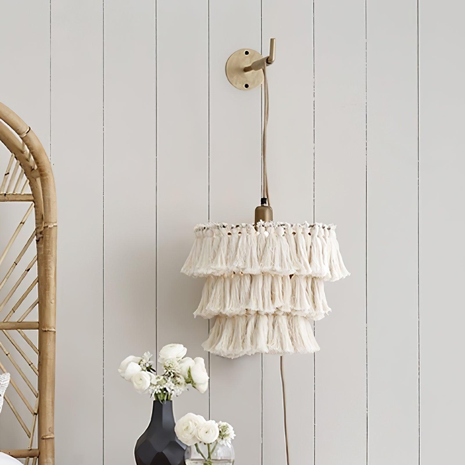 Fela Tassel Wall Light, Hardwired Wall Sconce, detail 4