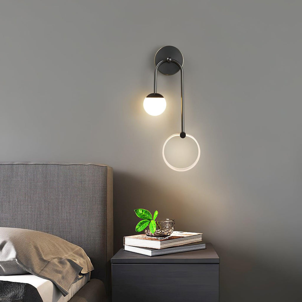 Ferra LED Wall Light, Bedroom Wall Sconce, detail 3