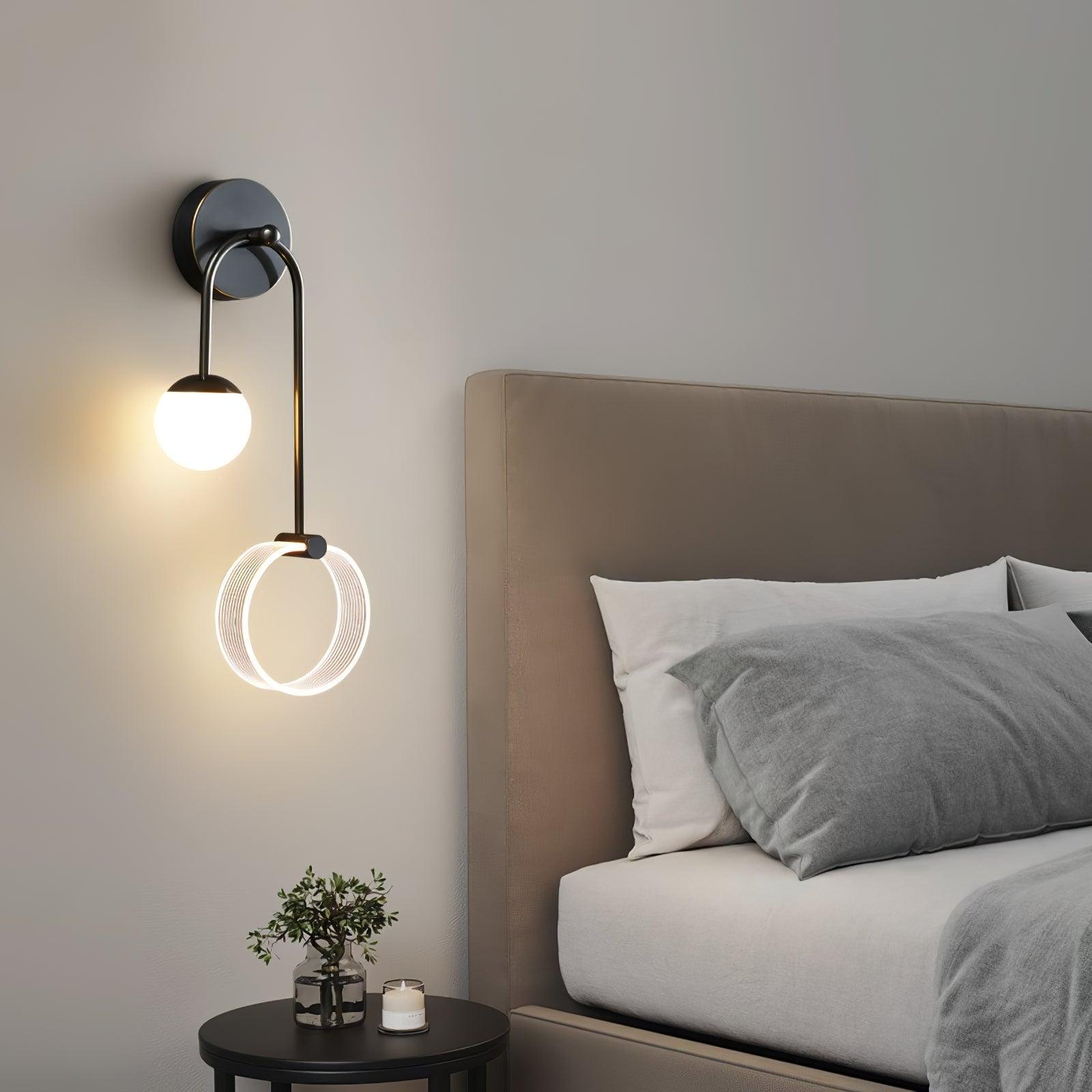 Ferra LED Wall Light, Bedroom Wall Sconce, detail 4