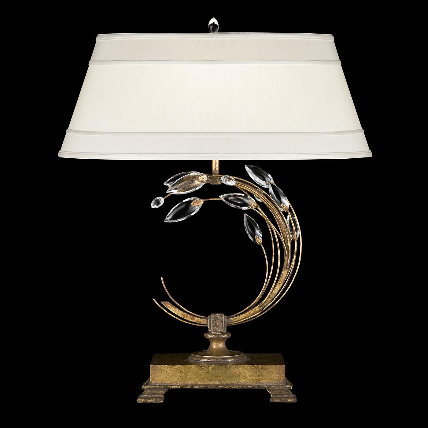 Crystal Laurel 31 Inch Table Light - Height: 31.0 Inches, Bedside Table Lamp