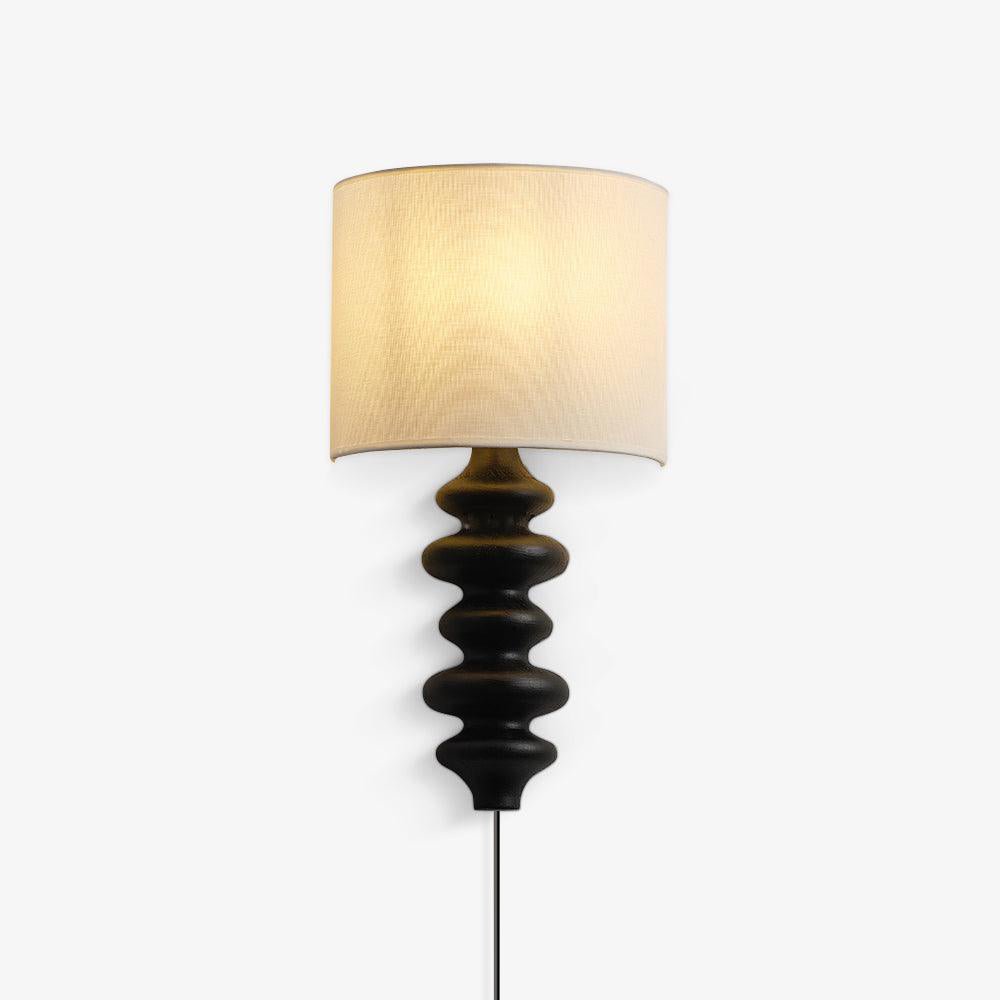 Fishbone Plug-in Wall Light, Plug-In Wall Sconce, Solid wood, L 11.8″ x W 6.3″ x H 20.9″
