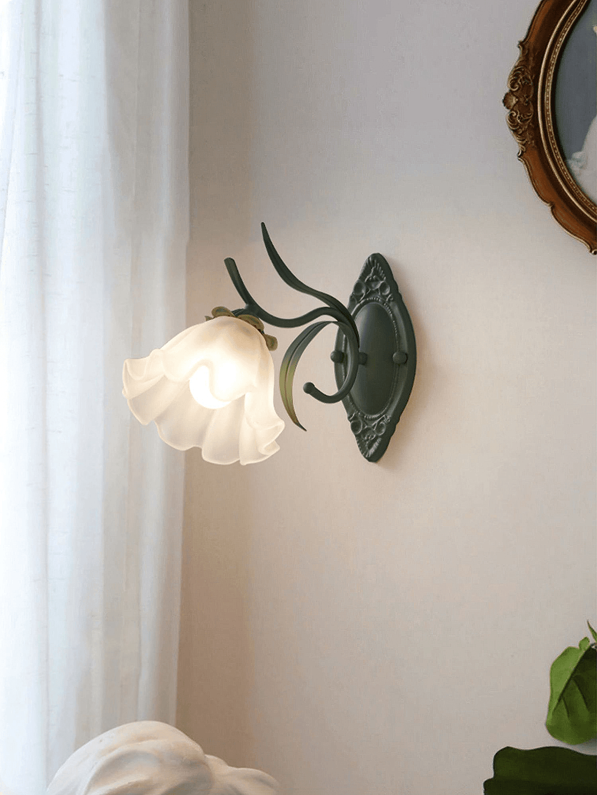 Flared Wall Light, Hardwired Wall Sconce, detail 3