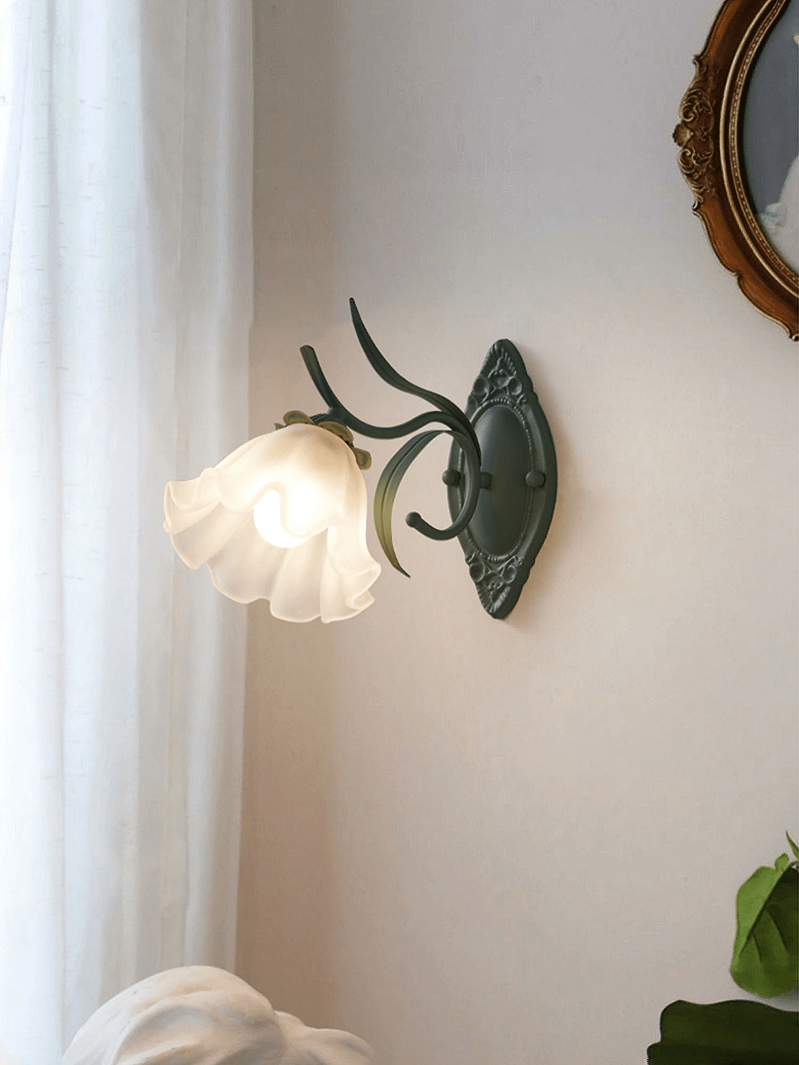 Flared Wall Light, Hardwired Wall Sconce, detail 3