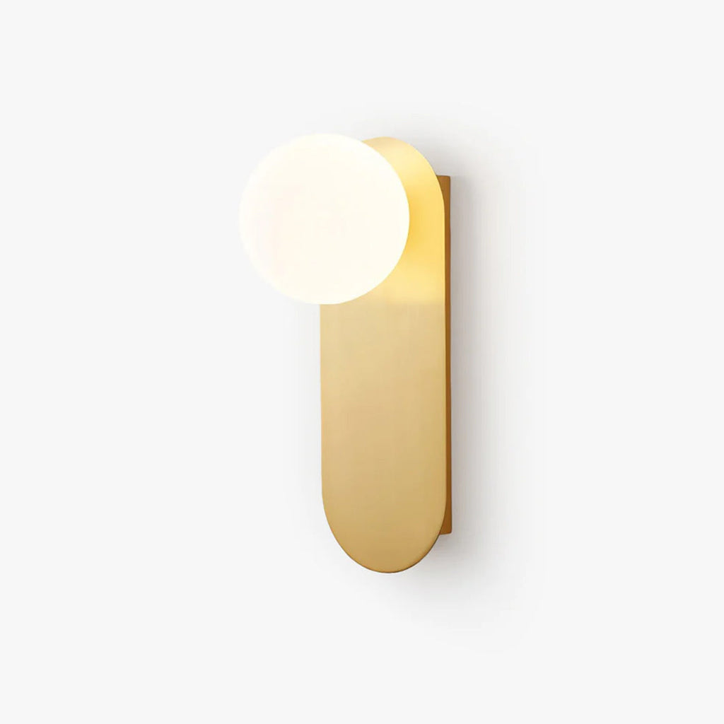 Flat Base Globe Wall Light, Hardwired Wall Sconce, detail 2