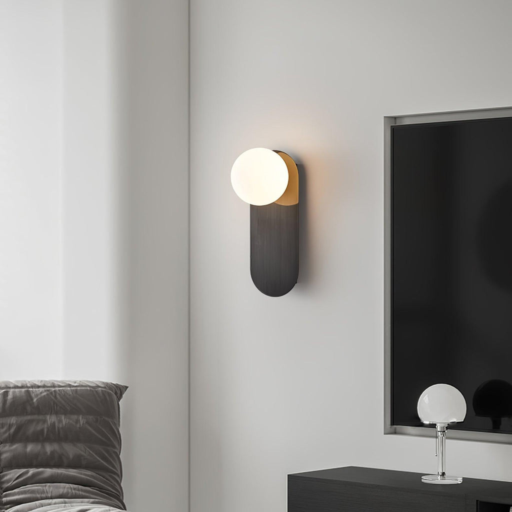 Flat Base Globe Bracket Light Wall Light, Hardwired Wall Sconce, detail 12