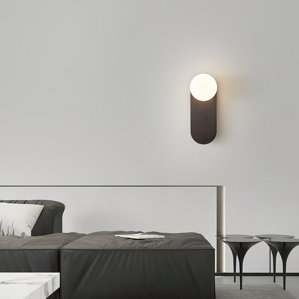 Flat Base Globe Bracket Light Wall Light, Hardwired Wall Sconce, detail 13