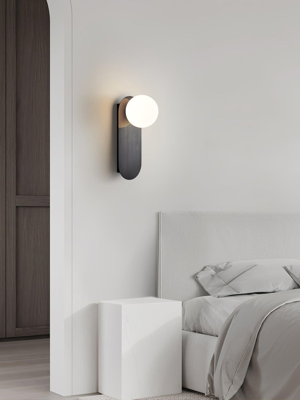 Flat Base Globe Bracket Light Wall Light, Hardwired Wall Sconce, detail 16