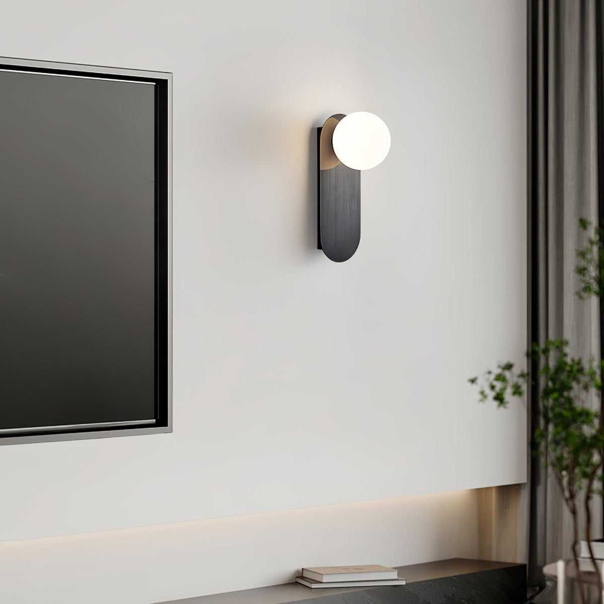 Flat Base Globe Bracket Light Wall Light, Hardwired Wall Sconce, detail 7