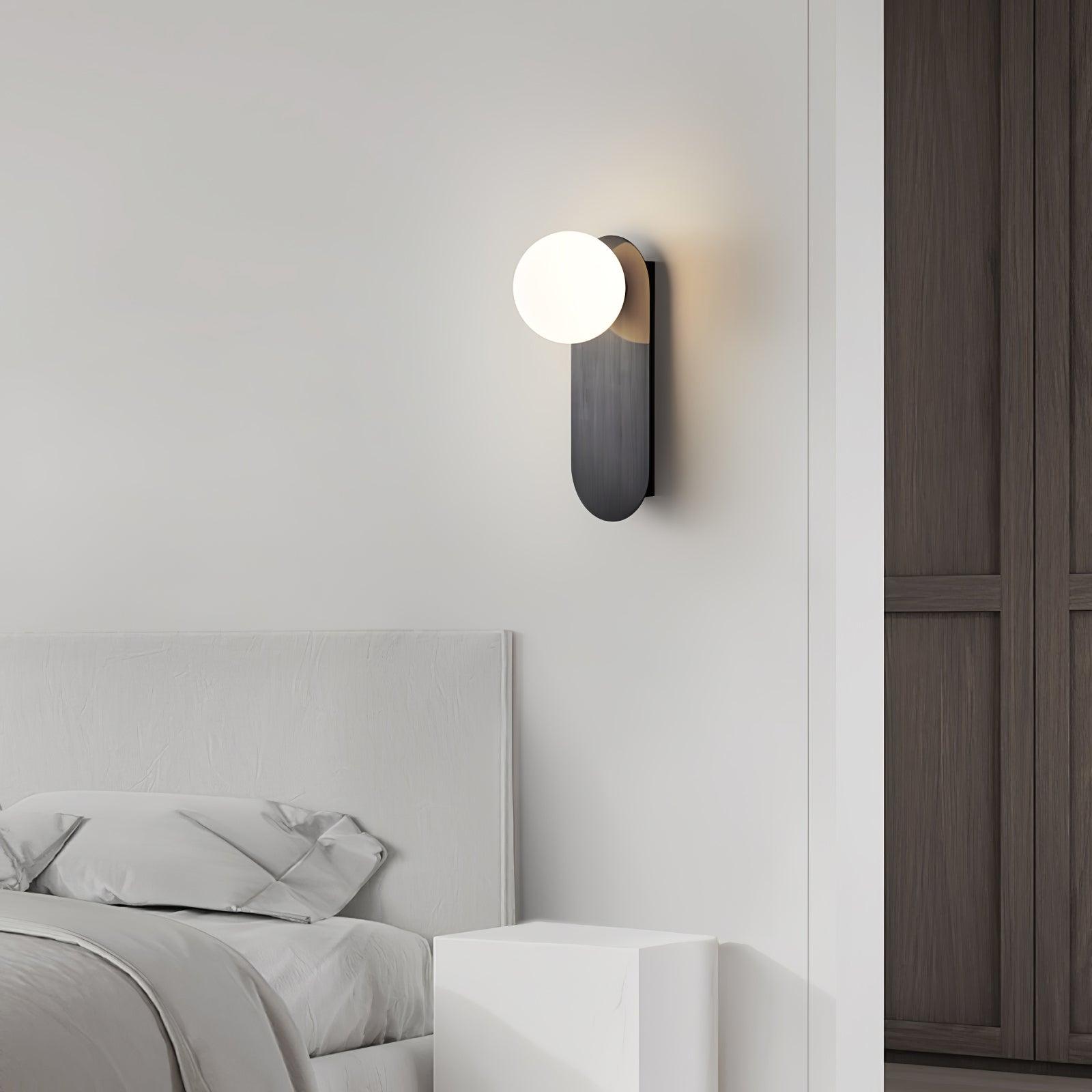 Flat Base Globe Bracket Light Wall Light, Hardwired Wall Sconce, detail 4