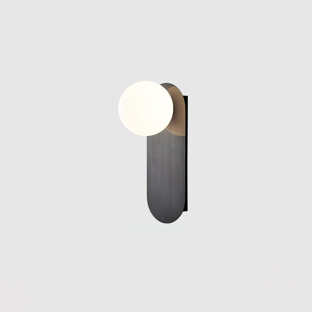 Flat Base Globe Wall Light, Hardwired Wall Sconce, detail 6
