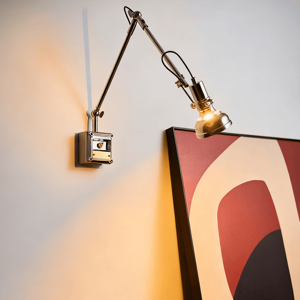 Flex Arm Wall Light, Hardwired Wall Sconce, detail 2