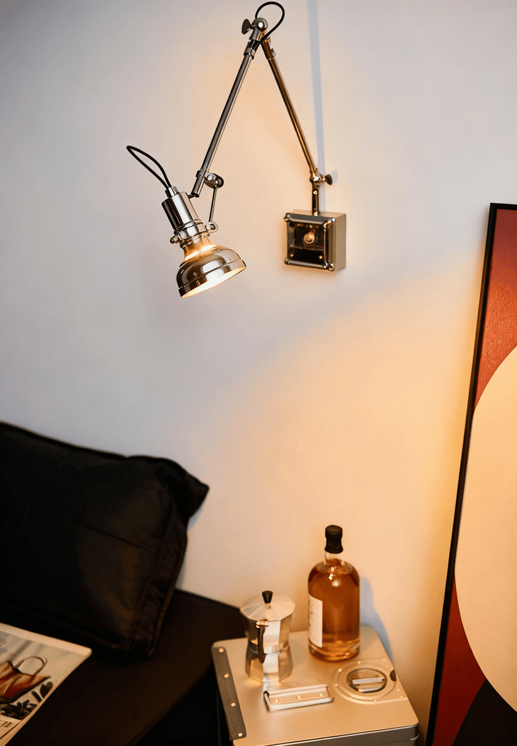 Flex Arm Wall Light, Hardwired Wall Sconce, detail 22