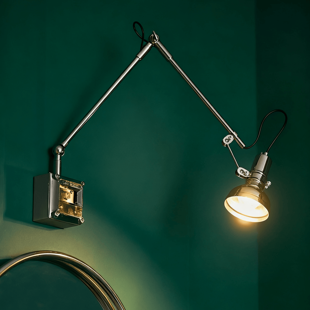 Flex Arm Wall Light, Hardwired Wall Sconce, detail 23
