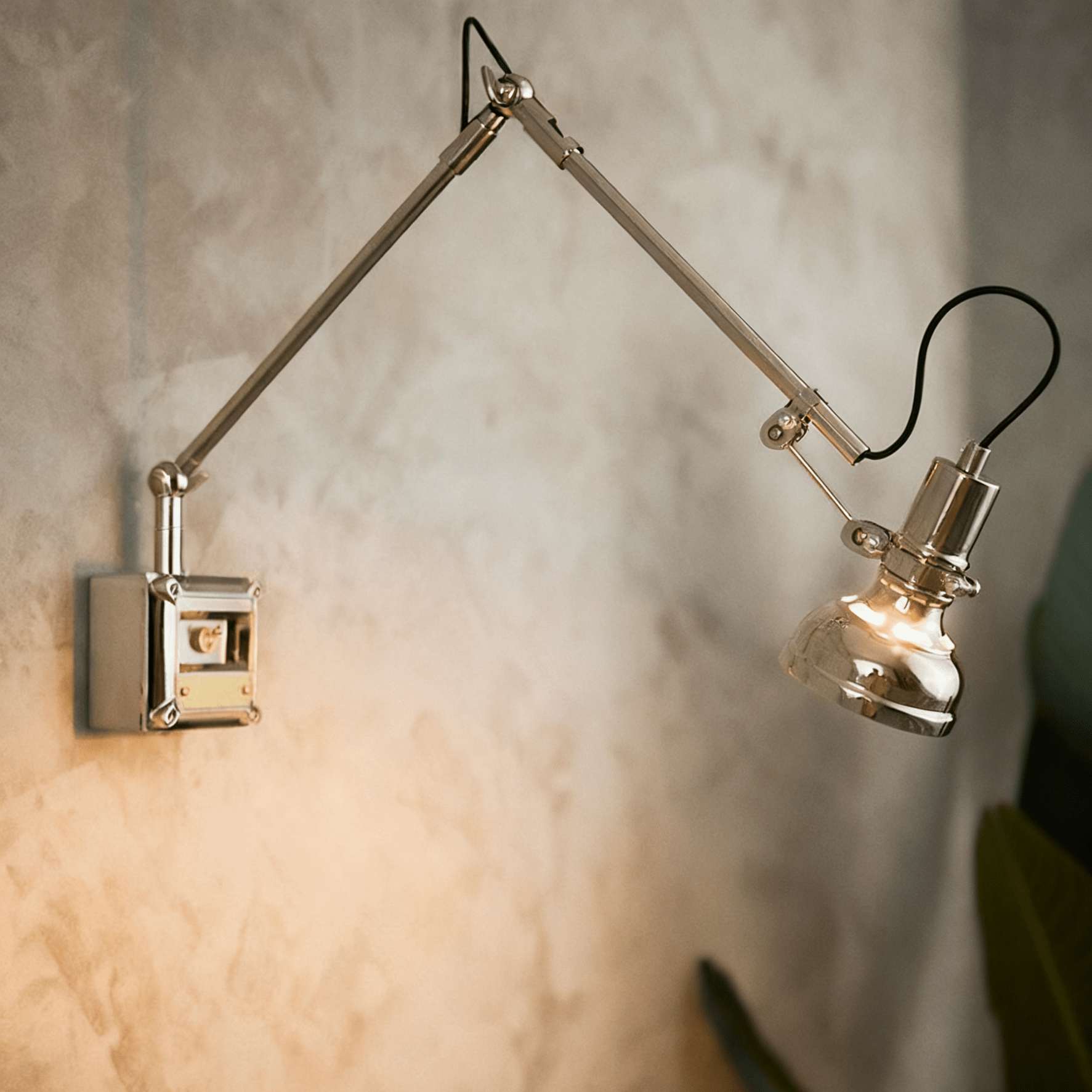 Flex Arm Wall Light, Hardwired Wall Sconce, detail 4