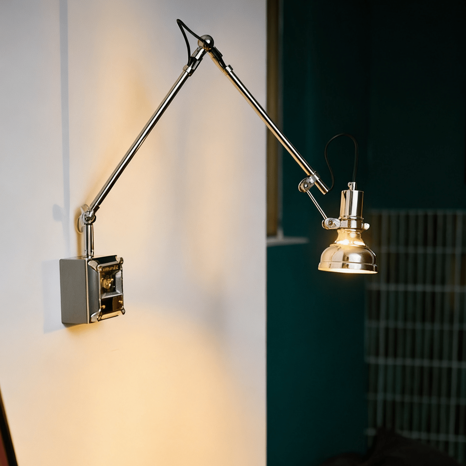 Flex Arm Wall Light, Hardwired Wall Sconce, detail 7