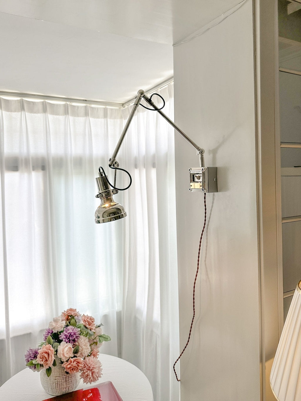 Flex Arm Wall Light, Hardwired Wall Sconce, detail 14