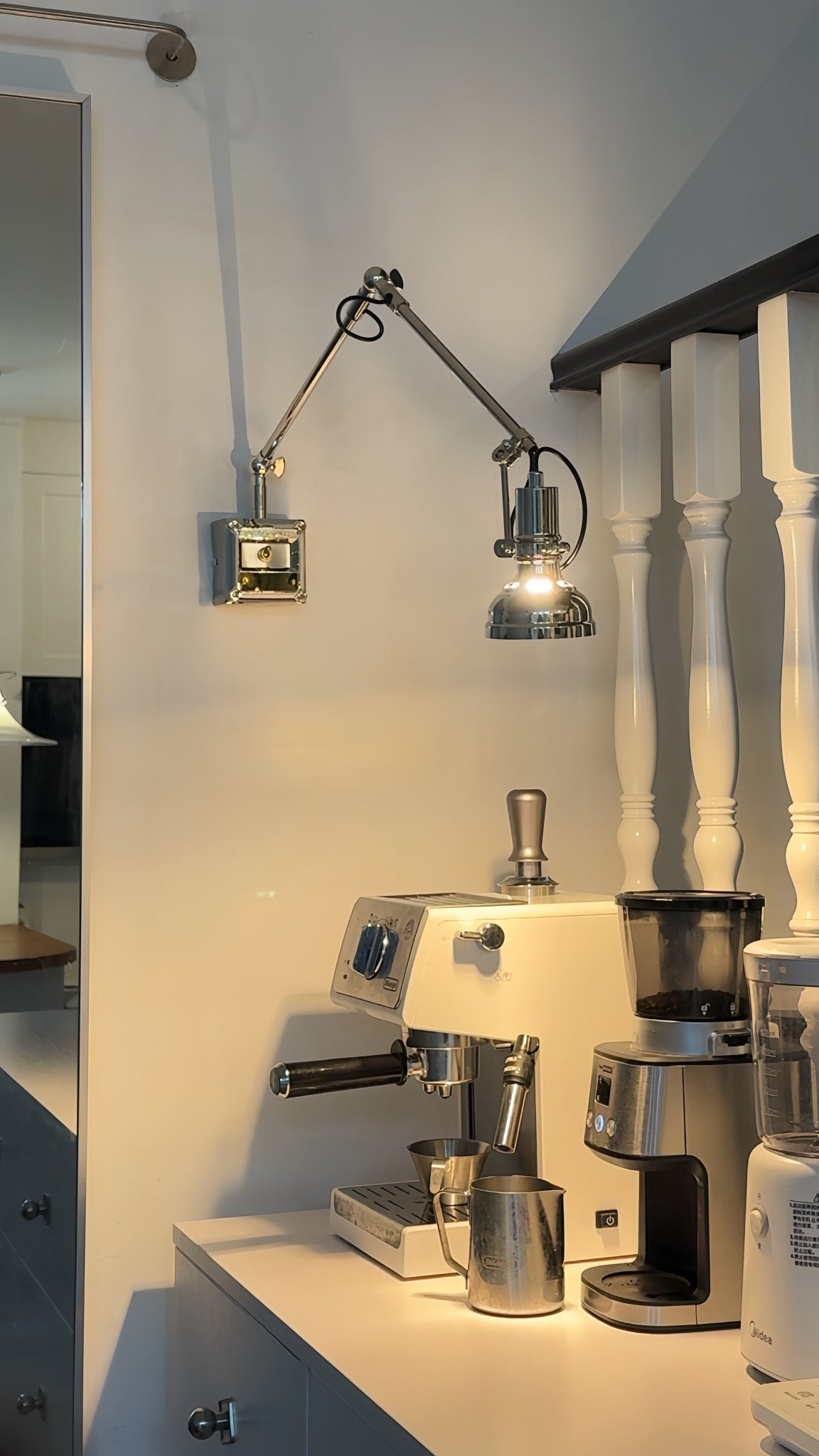 Flex Arm Wall Light, Hardwired Wall Sconce, detail 9