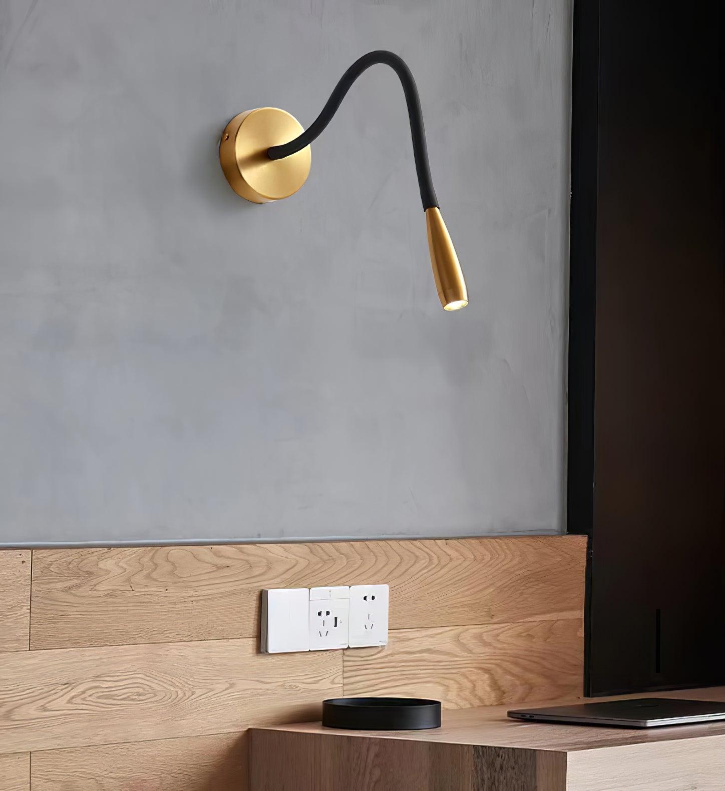 Flexi Hose Wall Light, Plug-In Wall Sconce, detail 4