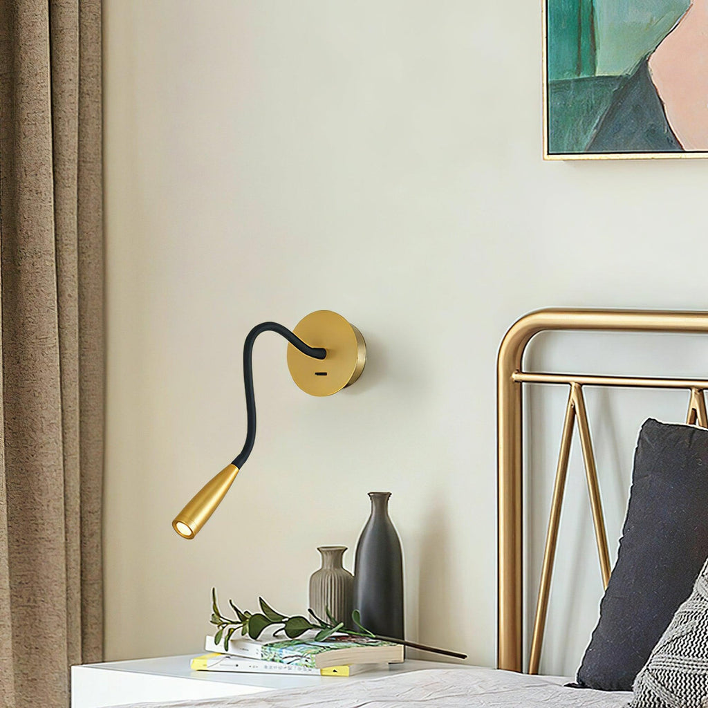 Flexi Hose Wall Light, Plug-In Wall Sconce, detail 3