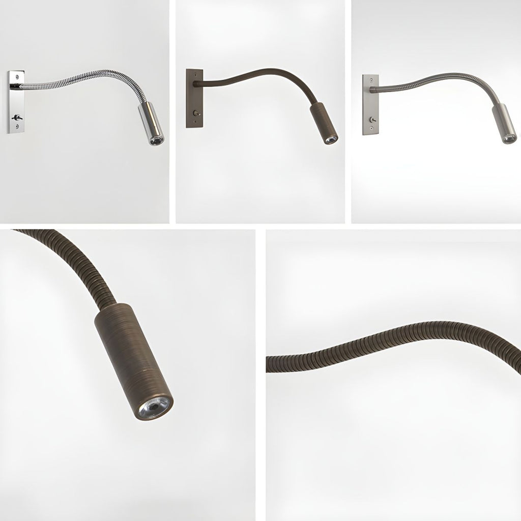 Flexible Gooseneck Sconce Wall Light, Hardwired Wall Sconce, detail 10