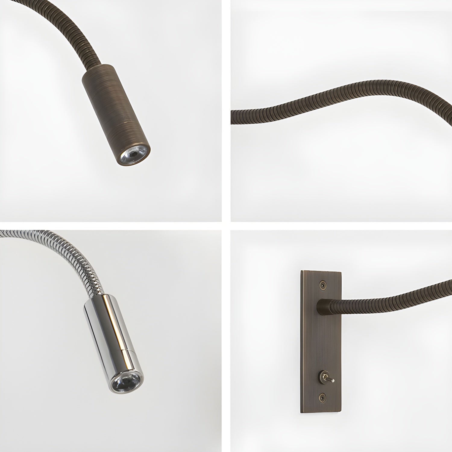 Flexible Gooseneck Wall Light, Hardwired Wall Sconce, detail 12