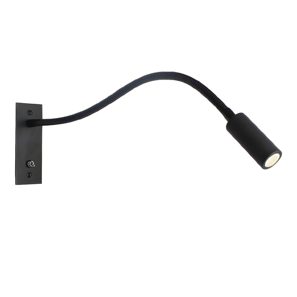Flexible Gooseneck Sconce Wall Light, Hardwired Wall Sconce, Metal, W 35cm x H 12cm