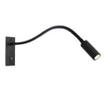 Flexible Gooseneck Sconce Wall Light, Hardwired Wall Sconce, Metal, W 35cm x H 12cm