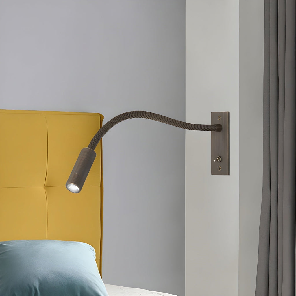 Flexible Gooseneck Wall Light, Hardwired Wall Sconce, detail 2