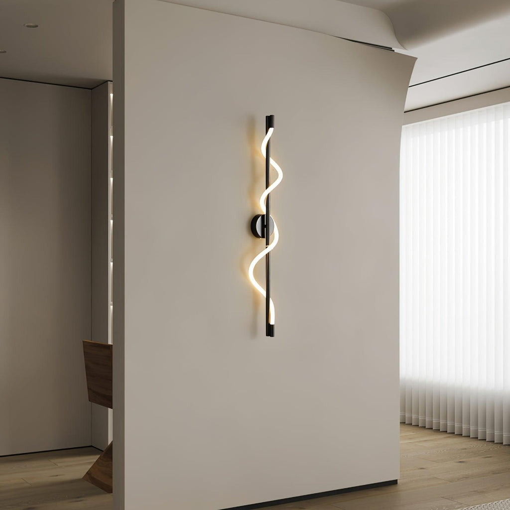 Flexible Linear Curve Wall Light, Hardwired Wall Sconce, detail 10