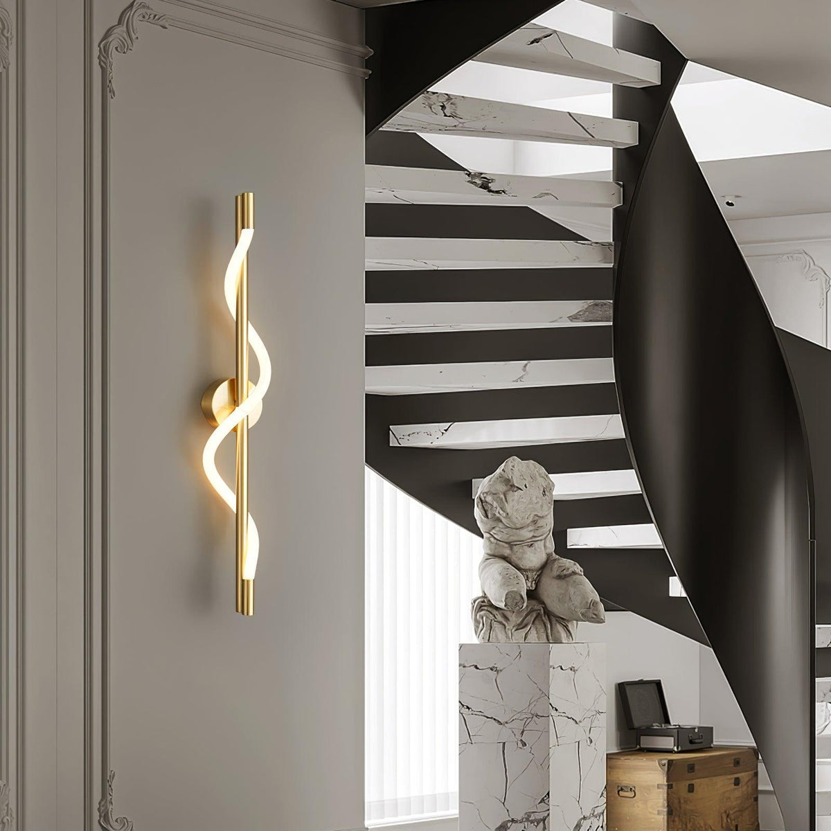 Flexible Linear Curve Wall Light, Hardwired Wall Sconce, detail 5