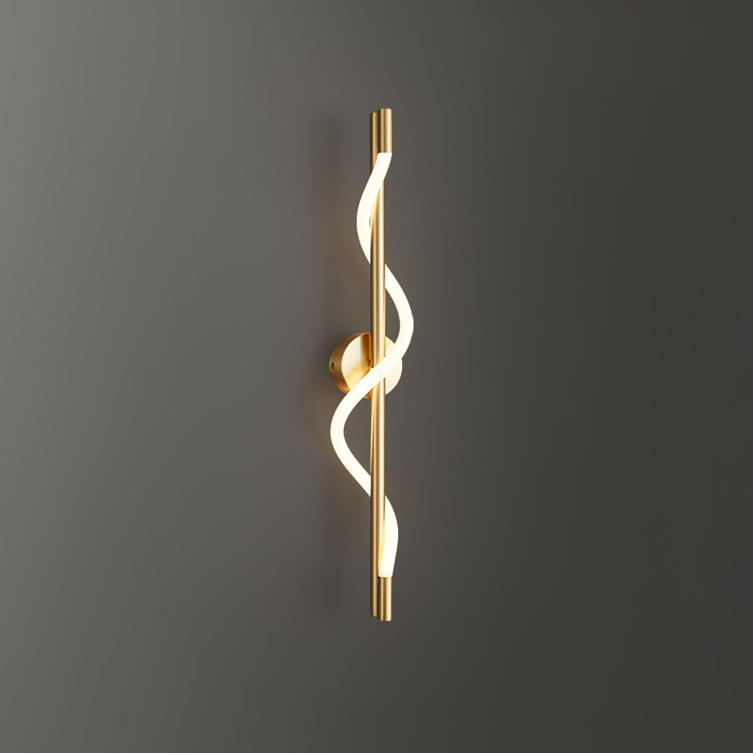 Flexible Linear Curve Wall Light, Hardwired Wall Sconce, Rope, W 25cm x H 60cm