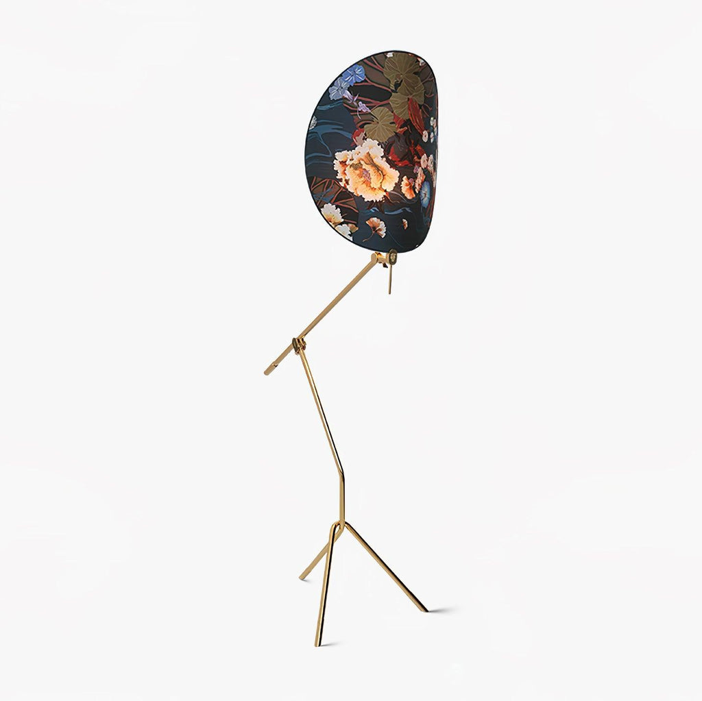 Floral Nocturne Floor Light, Floor Lamp, Brass, ∅ 28.3″ x H 61″