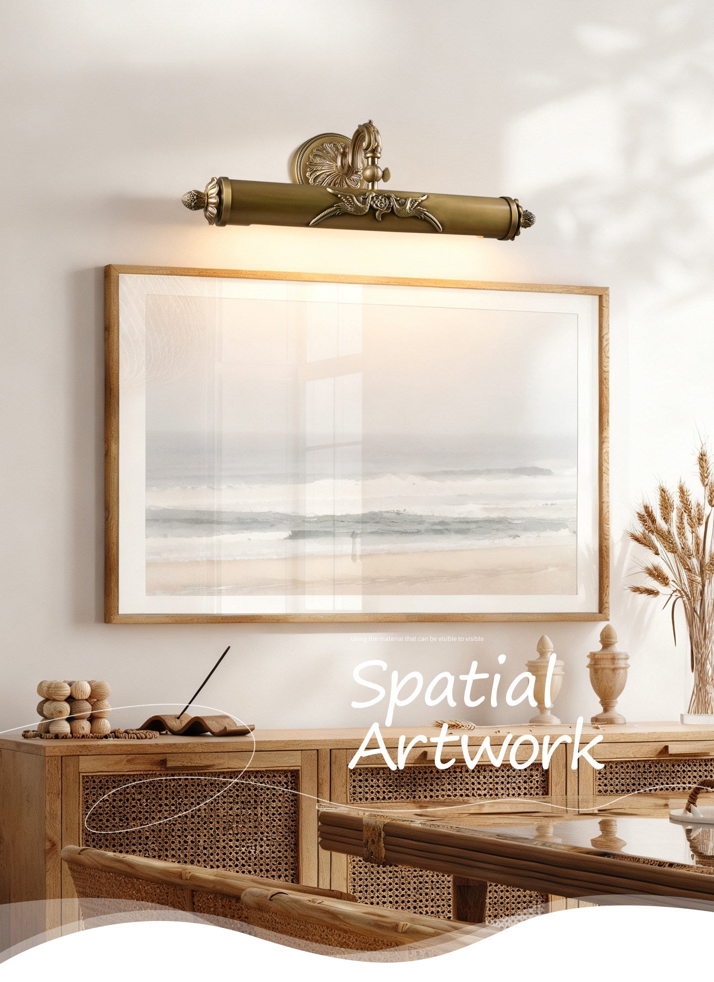 Florence Brass Wall Light, Hardwired Wall Sconce, detail 4