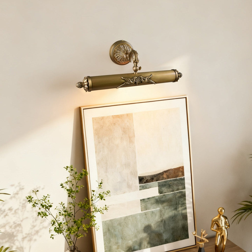Florence Brass Wall Light, Hardwired Wall Sconce, detail 7