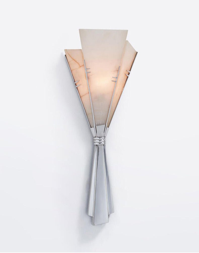 Florent Alabaster Fan Wall Light, Hardwired Wall Sconce, detail 6