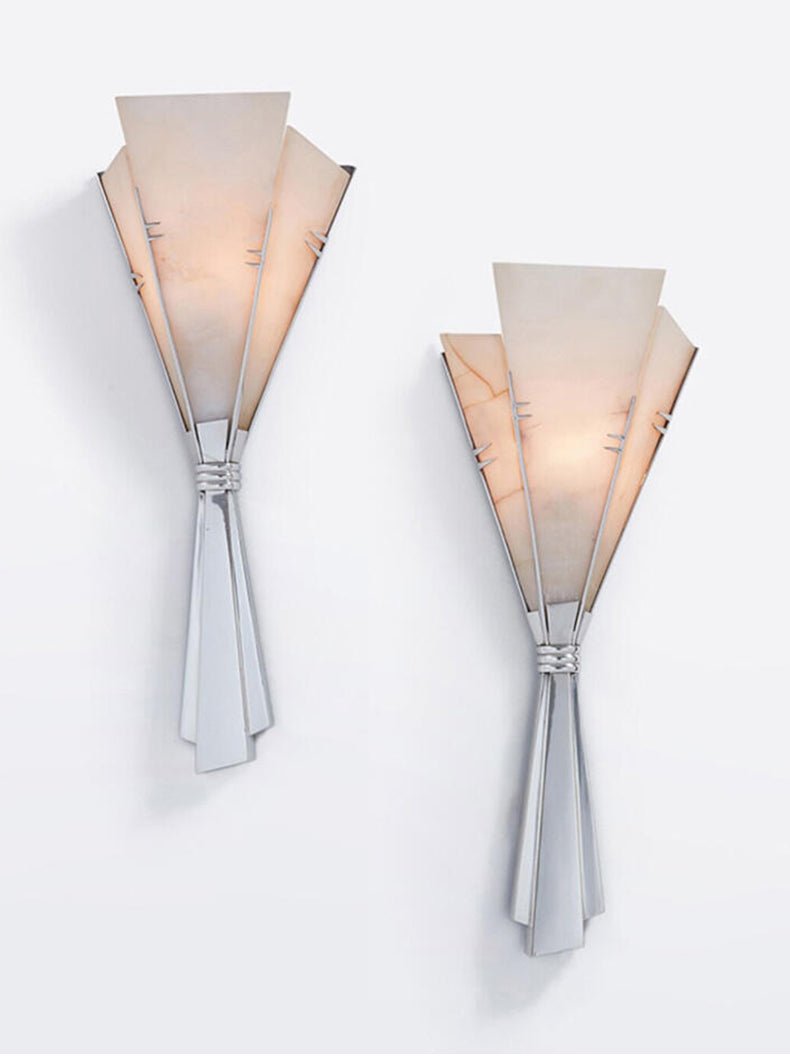 Florent Alabaster Fan Wall Light, Hardwired Wall Sconce, detail 7