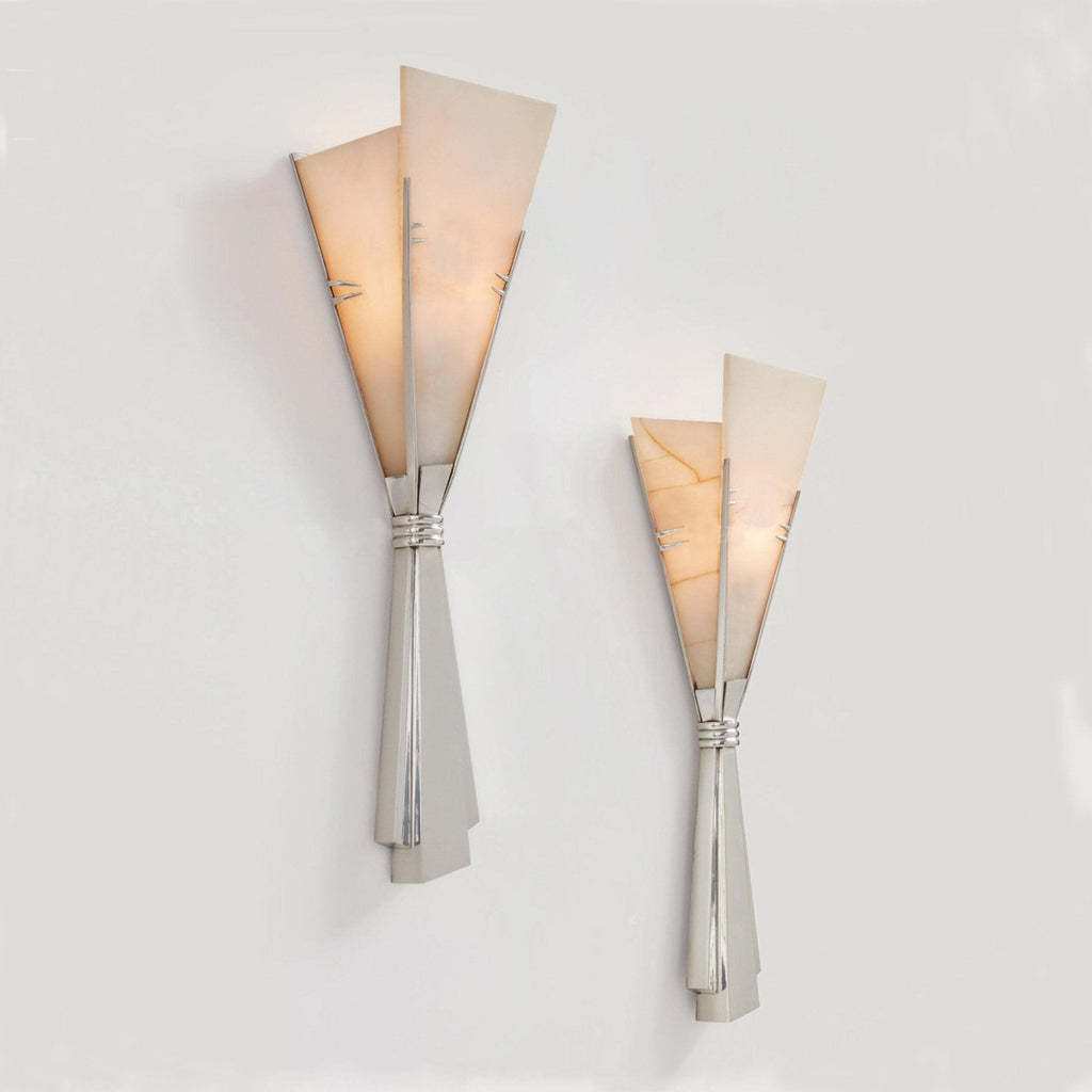 Florent Alabaster Fan Wall Light, Hardwired Wall Sconce, detail 4