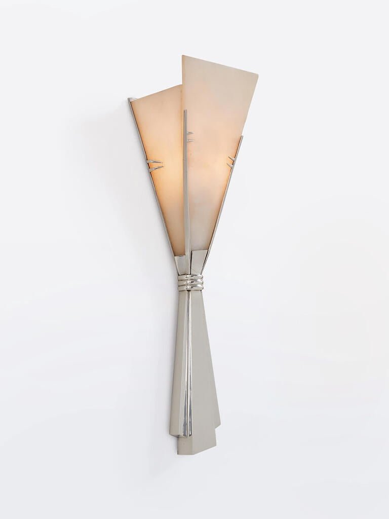 Florent Alabaster Fan Wall Light, Hardwired Wall Sconce, detail 9