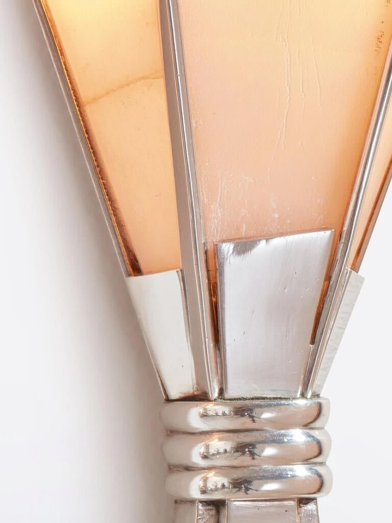 Florent Alabaster Fan Wall Light, Hardwired Wall Sconce, detail 10