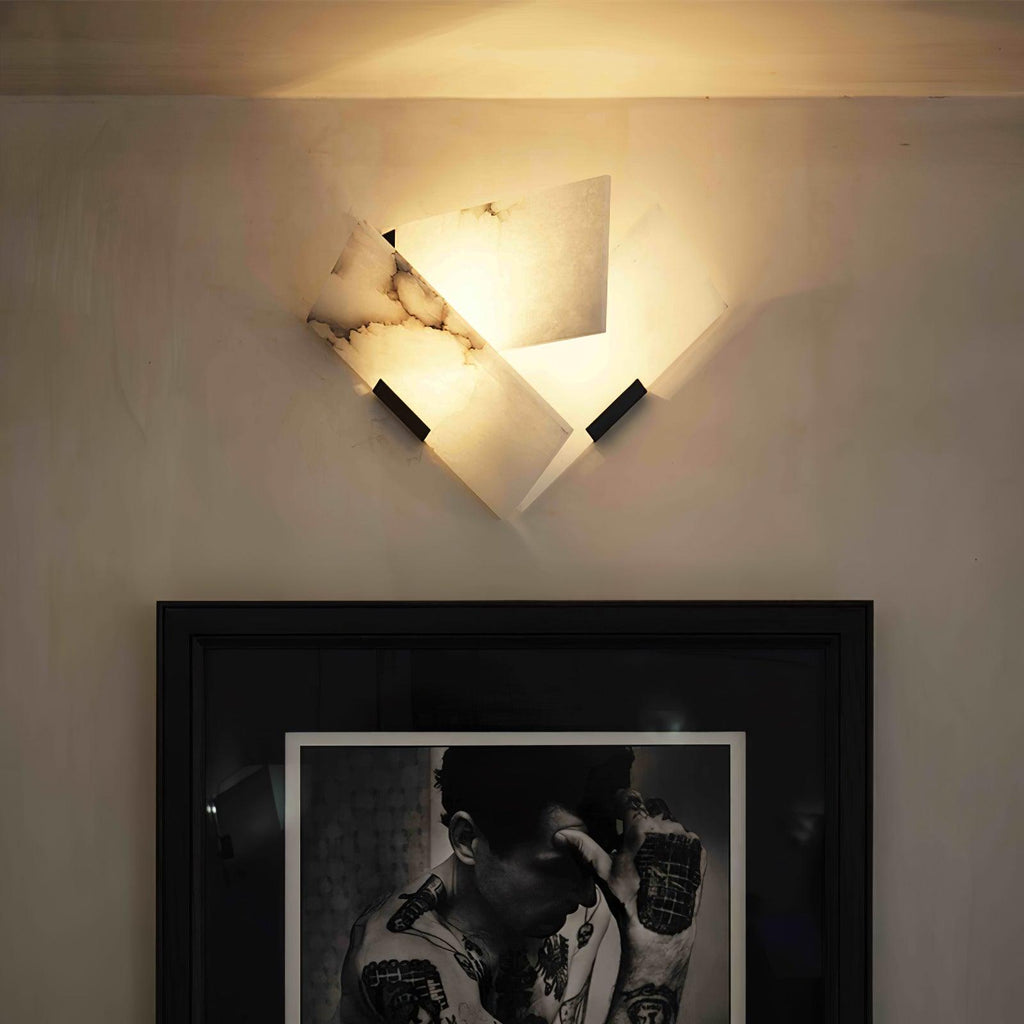 Fly Alabaster Wall Light, Hardwired Wall Sconce, detail 3