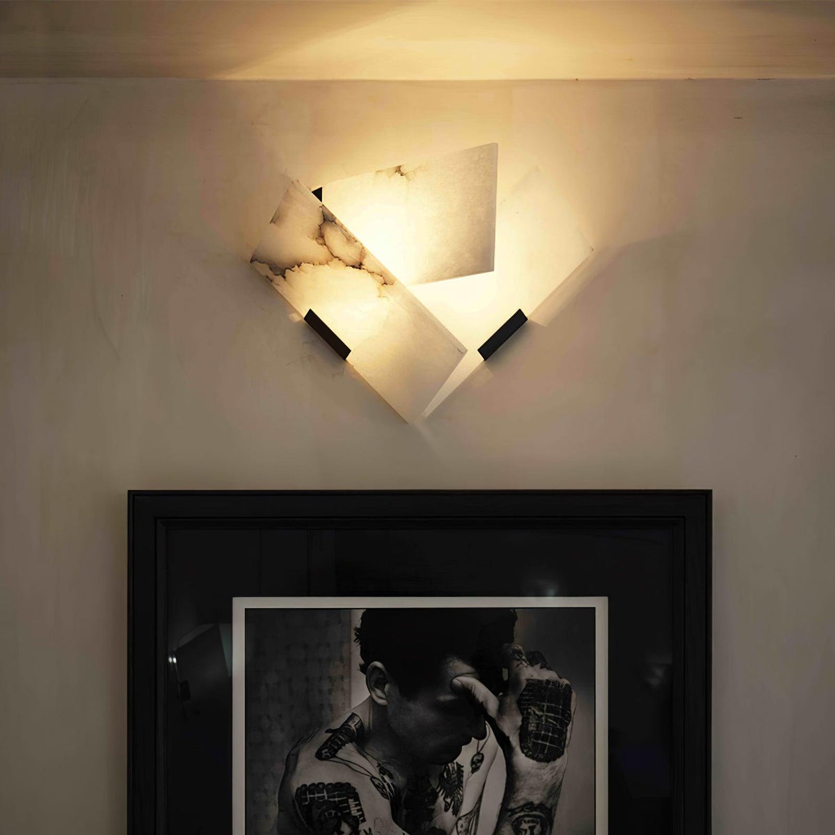 Fly Alabaster Wall Light, Hardwired Wall Sconce, detail 3