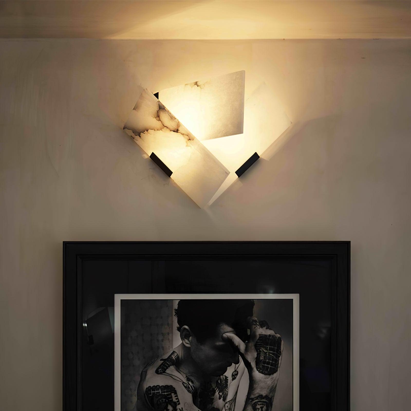 Fly Alabaster Wall Light, Hardwired Wall Sconce, detail 3