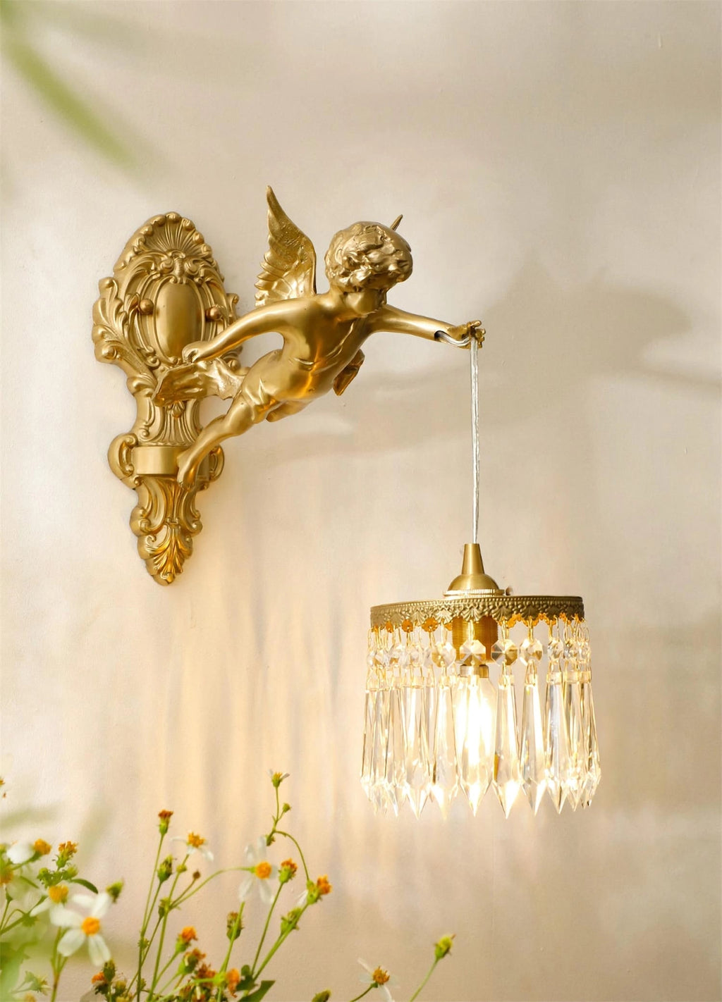 Flying Angel Sconce Wall Light, Hardwired Wall Sconce, detail 10