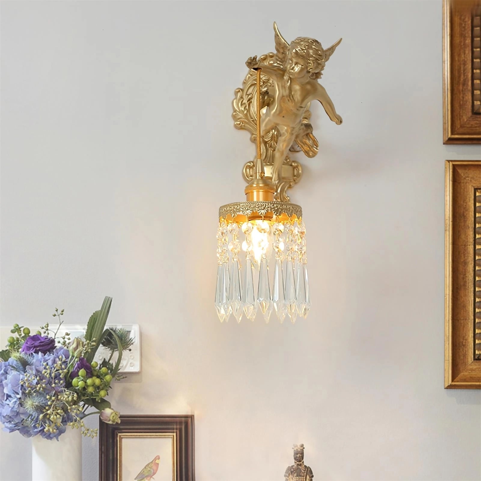 Flying Angel Sconce Wall Light, Hardwired Wall Sconce, detail 11