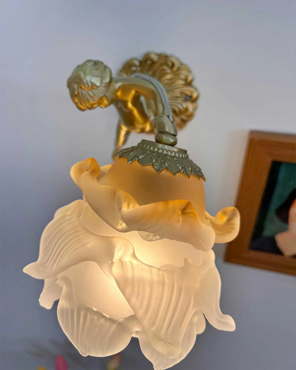 Flying Angel Sconce Wall Light, Hardwired Wall Sconce, detail 14