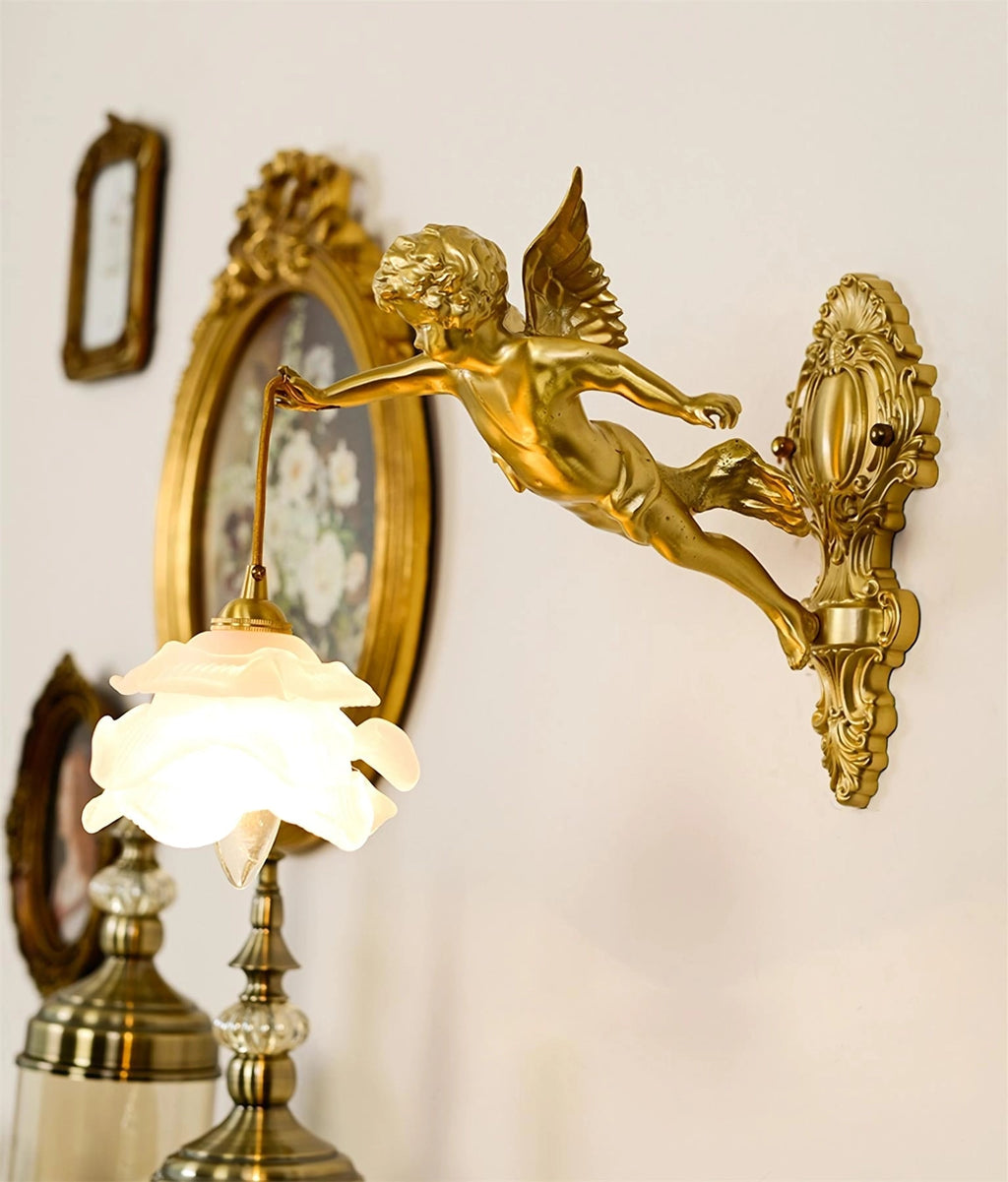 Flying Angel Sconce Wall Light, Hardwired Wall Sconce, detail 15